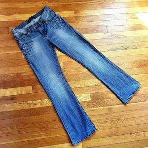 Y2k Rock & Republic Lowrise Studded Jeans Sz 10